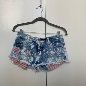 Free people cutoff denim shorts size 26